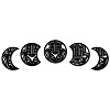 Wood Moon Phase Pendant Decoration HJEW-WH20013-009-1