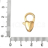 Ion Plating(IP) Heart 304 Stainless Steel Lobster Claw Clasps STAS-D069-03-G-3