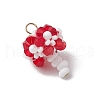 Handmade Glass Seed Beaded Mushroom Pendants PALLOY-MZ00621-01-3