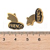 Ion Plating(IP) 304 Stainless Steel Enamel Pendants STAS-M102-47G-3