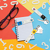 PU Leather & Cotton Name Marker Keychain AJEW-WH0514-031-7