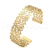 Ion Plating(IP) 304 Stainless Steel Hollow Open Cuff Bangles BJEW-S151-01G-06-1