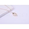 Hollow Leaf Alloy Pendant Cable Chain Necklaces for Women FS-WG05CB9-03-1