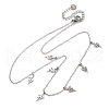 304 Stainless Steel Snake Tassel Necklaces NJEW-R026-20P-4