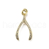 Brass Micro Pave Cubic Zirconia Pendants KK-C090-08A-G-1