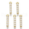 Brass Micro Pave Cubic Zirconia Charms X-KK-T060-05-I-G-NF-1