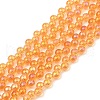 Electroplate Glass Beads Strands GLAA-Q105-01F-1