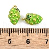 Brass Enamel Charms KK-L231-21G-05-3
