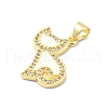 Brass Micro Pave Clear Cubic Zirconia Pendants KK-A221-12G-2