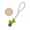 Handmade Glass Seed Beaded Cactus Pendant Decorations HJEW-MZ00227-3