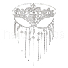 AHADERMAKER 1Pc Alloy Headwear Masquerade Masks AJEW-GA0008-17P-1