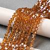 Transparent Electroplate Glass Beads Strands EGLA-A039-T2mm-B28-4