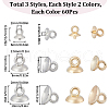 SUNNYCLUE 360Pcs 6 Style Plastic Bead Cap Pendant Bails & Cup Peg Bails KY-SC0001-96-2