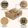 Rectangle Wooden Memory Keepsake Boxes with Lids CON-WH0101-004-3