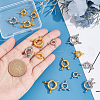 Unicraftale 16 Sets 8 Styles Brass Spring Ring Clasps KK-UN0001-26-3