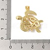 Rack Plating Brass & Clear Cubic Zirconia Pendants KK-L216-057G-3