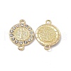 Religion Alloy Crystal Rhinestone Connector Charms FIND-A024-15G-1