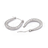 Non-Tarnish 304 Stainless Steel Horseshoe Hoop Earrings for Women EJEW-B018-05P-2