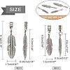 CHGCRAFT 8Pcs 2 Size Alloy Cord Ends FIND-CA0003-70-2