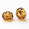 Fascinating No Metal Core Rondelle Gold Charm Glass Large Hole European Beads Fits Bracelets & Necklaces X-GDA007-50-2