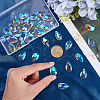 SOFPLATE 40Pcs Faceted Teardrop Glass Pendants GLAA-SP0001-11E-3