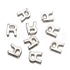 304 Stainless Steel Letter Charms X-STAS-O072-R-2