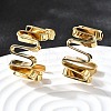 304 Stainless Steel C-Shaped with Fold Charm Stud Earrings EJEW-D315-01G-2