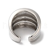 Rack Plating Brass Grooved Open Cuff Rings RJEW-S407-03P-3