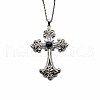 Vintage sparkling Alloy Rhinestone Cross Pendants Necklaces for Women IL0019-2-1