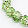 Handmade Silver Foil Glass Lampwork Round Beads Strands FOIL-L008-01-2