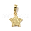Brass Micro Pave Cubic Zirconia Pendants KK-B059-38G-A-2