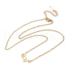 304 Stainless Steel Chemical Symbol Pendant Necklaces NJEW-Z073-03G-04-4