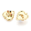 Brass Micro Pave Cubic Zirconia Pendants KK-N265-22G-2