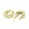 Rack Plating Brass Twist Rope Hoop Earrings EJEW-Z035-01G-2