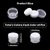 Gorgecraft 20Pcs 2 Colors Round Jewelry Clear Plastic Loose Diamond Storage Box CON-GF0001-15B-2