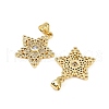 Brass Micro Pave Cubic Zirconia Pendants KK-S526-38G-2