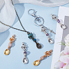 9Pcs Tibetan Style Alloy &  Gemstone Bead Big Pendants PALLOY-GA00010-4