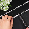 Globleland 1 Yard Brass Crystal Rhinestone Cup Chain with Imitation Pearl OCOR-GL0001-08B-3