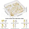 Olycraft 120Pcs 2 Colors Rose Flower Alloy Cabochons MRMJ-OC0002-93-2