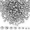 SUNNYCLUE 320Pcs 4 Styles 304 Stainless Steel Spacer Beads STAS-SC0006-88-1