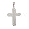 304 Stainless Steel Rhinestone Pendants STAS-G346-47E-P-1