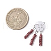 2Pcs 2 Colors Glass Seed Pendants PALLOY-JF03908-2