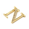 Rack Plating Brass Micro Pave Cubic Zirconia Pendant KK-H449-76G-04-2