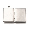 316 Stainless Steel Locket Pendants STAS-P267-01P-4