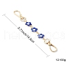 Alloy Enamel Evil Eye Flower Link Bag Strap FIND-YW00004-3