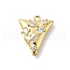 Brass Micro Pave Cubic Zirconia Pendants KK-U061-05G-02-1