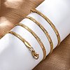 PVD Vacuum Plating 304 Stainless Steel Herringbone Chain Necklaces NJEW-F227-02G-04-4