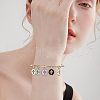  100Pcs 5 Colors Light Gold Plated Alloy Enamel Pendants ENAM-NB0001-46-6