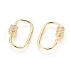Brass Micro Pave Cubic Zirconia Screw Carabiner Lock Charms KK-I657-17G-2