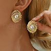 Stylish Stainless Steel Vortex Spiral Stud Earrings NA7671-1